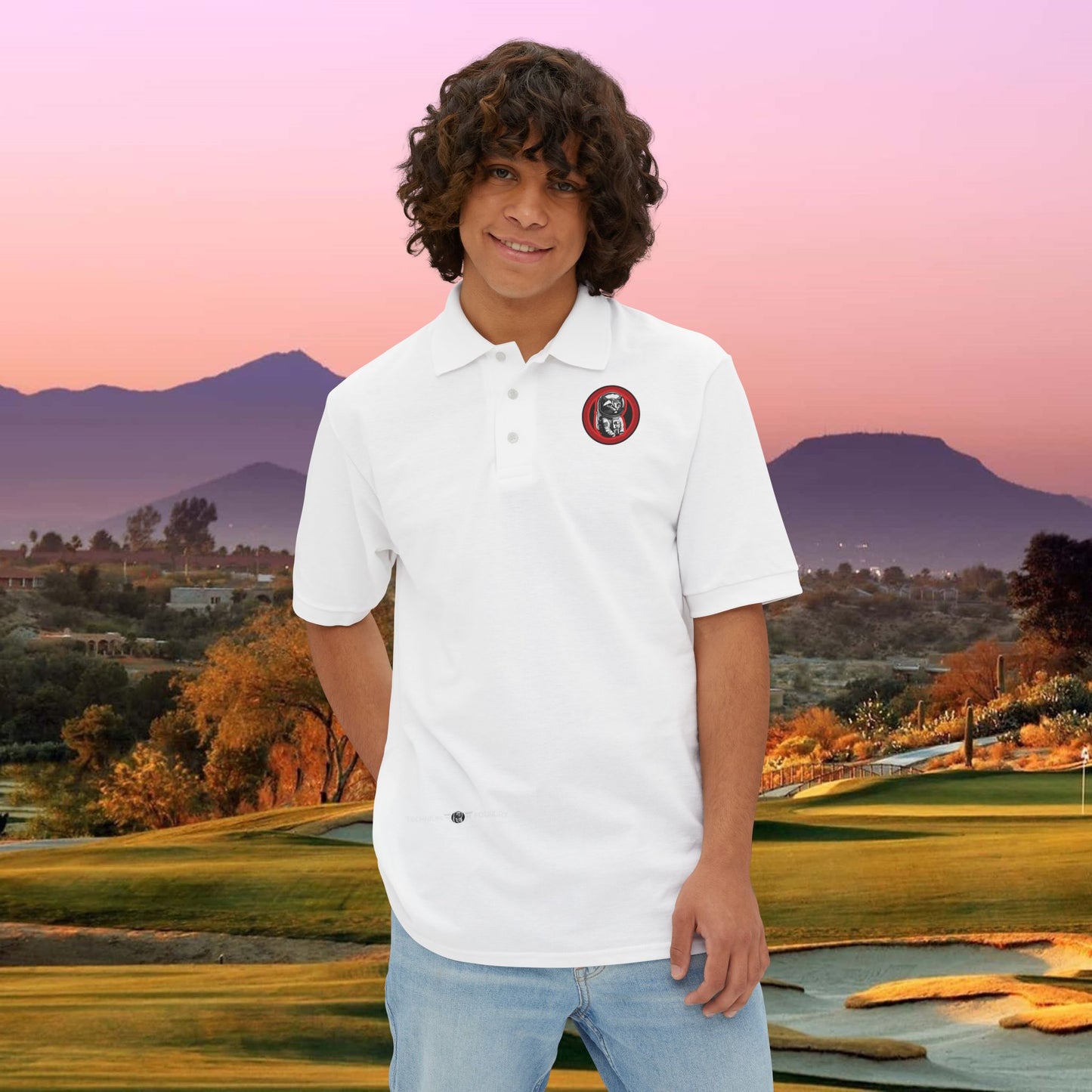 Men's Piqué Polo Golf Facts Technium Foundry