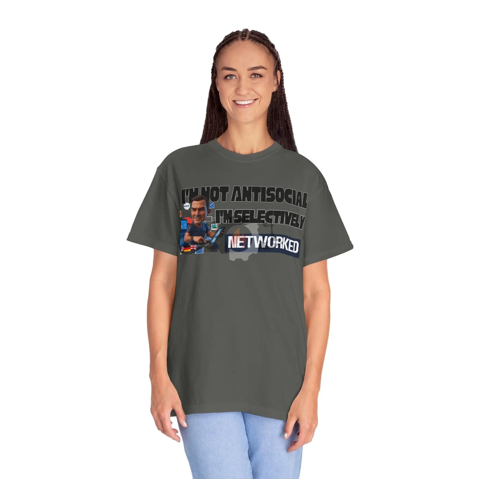 Unisex Garment-Dyed "Capt. Quasar Social" T-shirt Product vendor Unisex Garment-Dyed "Capt. Quasar Social" T-shirt