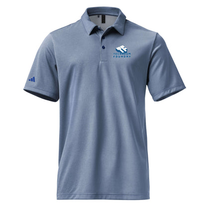 Blue Adidas Tennis Serve Polo Shirt with Logo, Spin Science Athletic Design