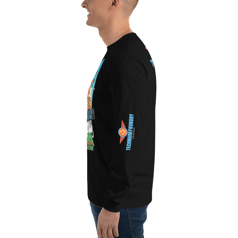 Kona Agent Orange Long Sleeve Skate Event Shirt| Vintage Skate History Color: Black T-Shirt Size: S Apparel & Accessories Technium Foundry