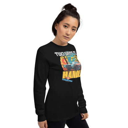 Classic Car Long Sleeve Tee featuring retro muscle car design from Science & Tech Apparel Collection by Technium Foundry.