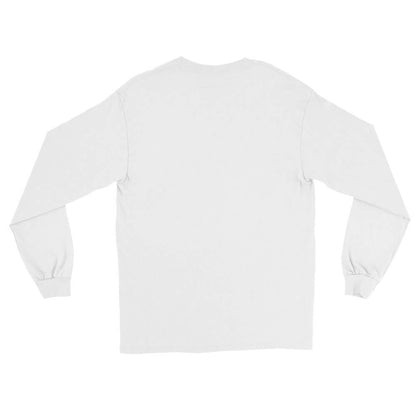 Back view of white classic car long sleeve tee from Technium Foundry's Science & Tech Apparel Collection.