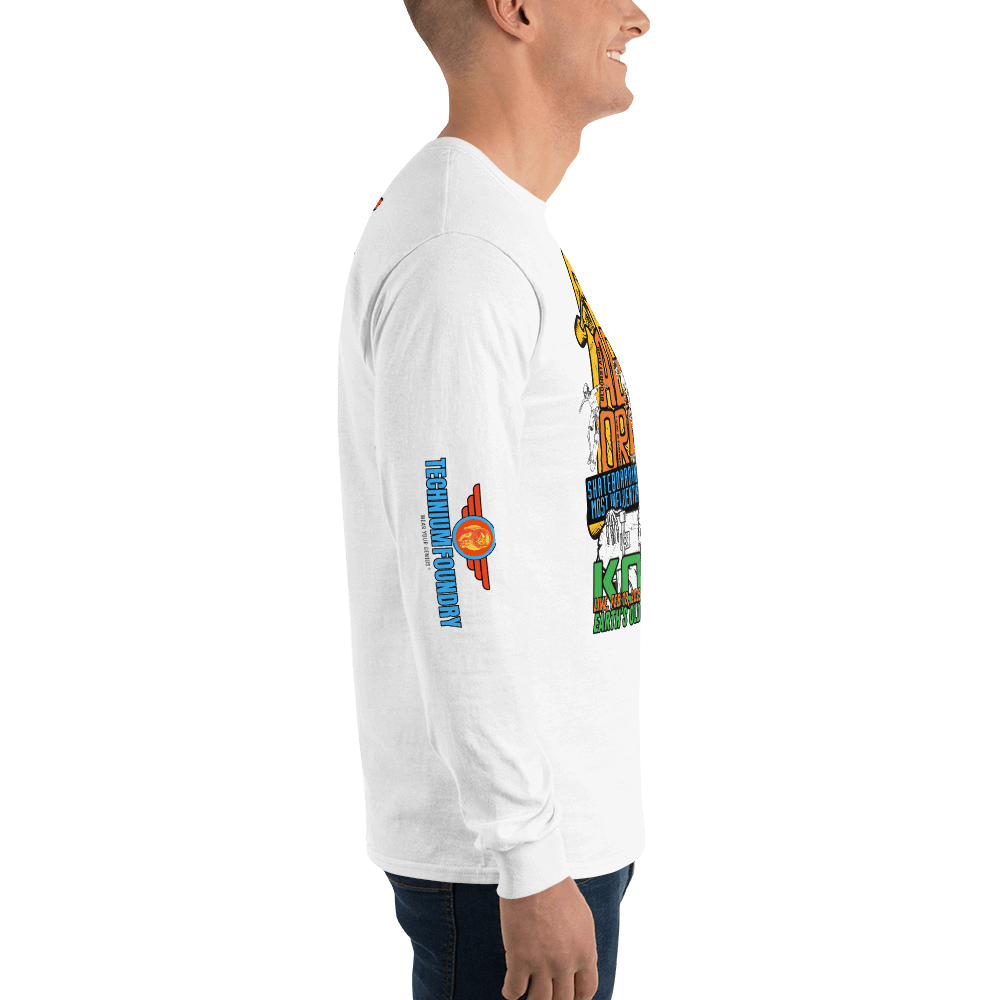 Kona Agent Orange Long Sleeve Skate Event Shirt| Vintage Skate History Color: Black T-Shirt Size: S Apparel & Accessories Technium Foundry