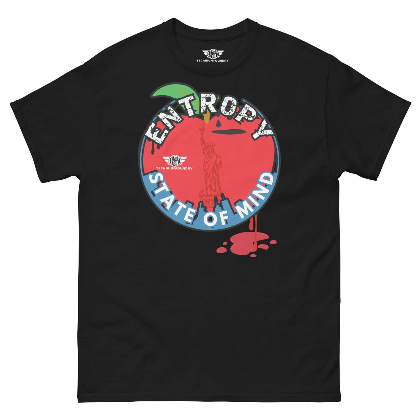 Entropy State of Mind - NYC Meets Thermodynamics T-Shirt | Big Apple Physics Humor Color: Black T-Shirt Size: S Apparel & Accessories Technium Foundry