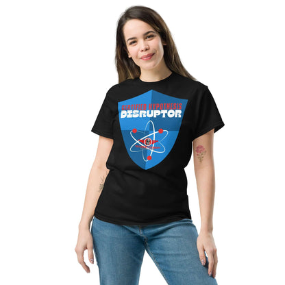 Certified Hypothesis Disruptor T-Shirt | Scientific Shield Design Color: Black T-Shirt Size: S Apparel & Accessories Technium Foundry