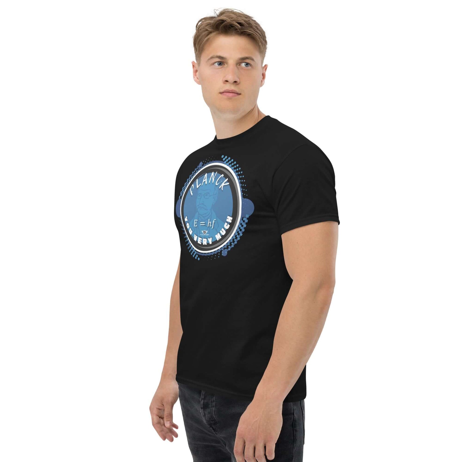 Planck You Very Much - Quantum Physics Gratitude T-Shirt | E=hf Energy Formula Humor Color: Black T-Shirt Size: S Apparel & Accessories Technium Foundry