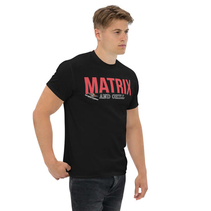 Matrix and Chill Mathematics Parody T-Shirt | Linear Algebra Humor Color: Black T-Shirt Size: S Apparel & Accessories Technium Foundry