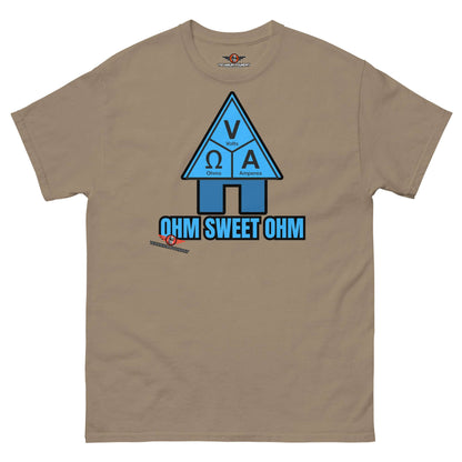 Ohm Sweet Ohm T-Shirt | Electrical Engineering Humor Color: Brown Savana T-Shirt Size: S Apparel & Accessories Technium Foundry