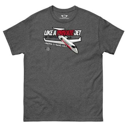 Unisex Technium Foundry-Dyed The Introvert's Flight Plan T-shirt Color: Dark Heather T-Shirt Size: S Apparel & Accessories Technium Foundry