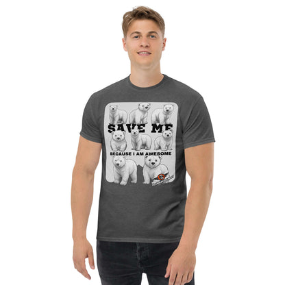 Save Polar Bears They're Awesome T-Shirt | Wildlife Color: Black T-Shirt Size: S Apparel & Accessories Technium Foundry