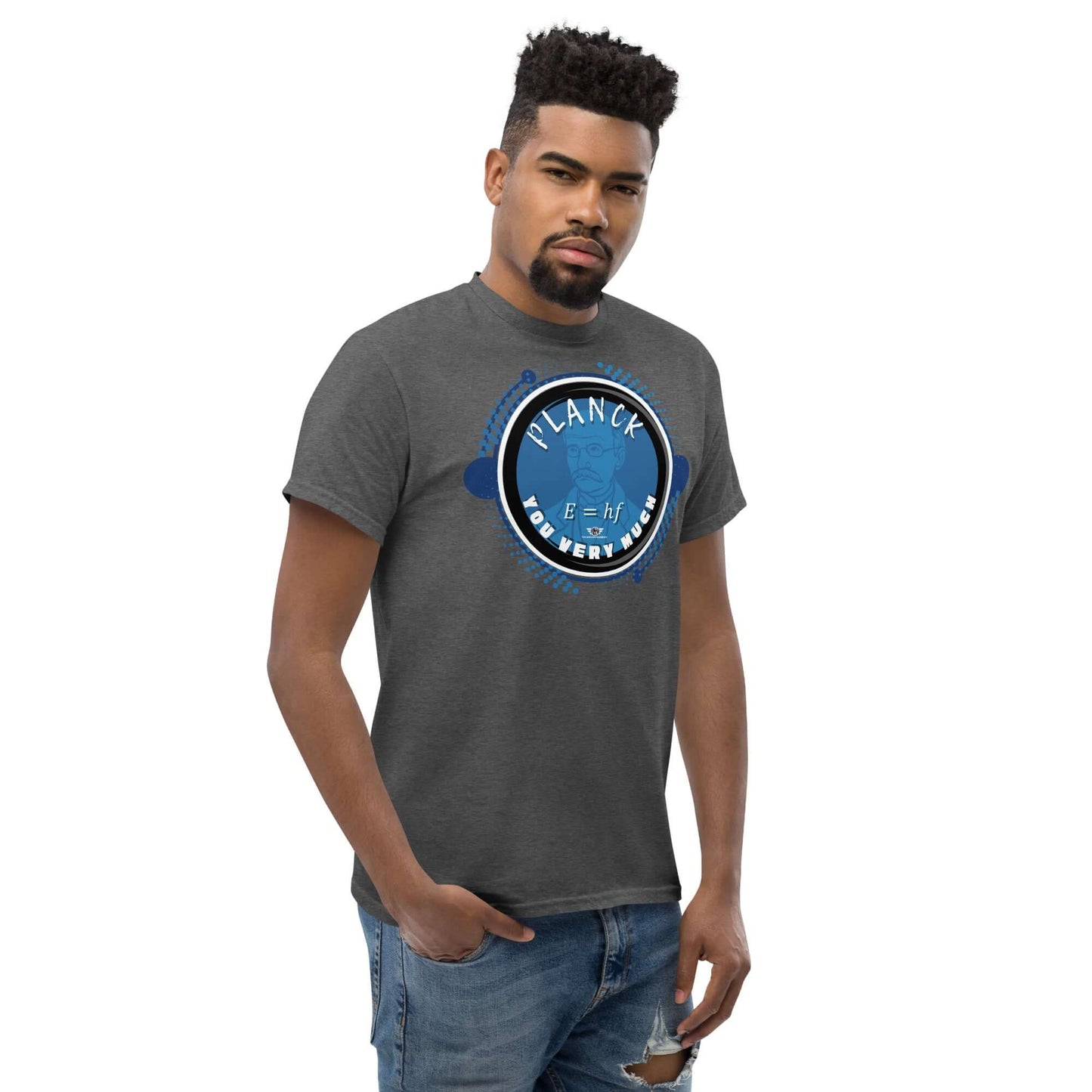 Planck You Very Much - Quantum Physics Gratitude T-Shirt | E=hf Energy Formula Humor Color: Black T-Shirt Size: S Apparel & Accessories Technium Foundry