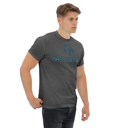 Mass We Can - Space-Time Curvature Physics T-Shirt | Gravitational Relativity Humor Color: Black T-Shirt Size: S Apparel & Accessories Technium Foundry