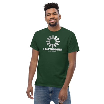 I Am Thinking About Biology Loading Screen T-Shirt | Science Process Humor Color: Red T-Shirt Size: S Apparel & Accessories Technium Foundry