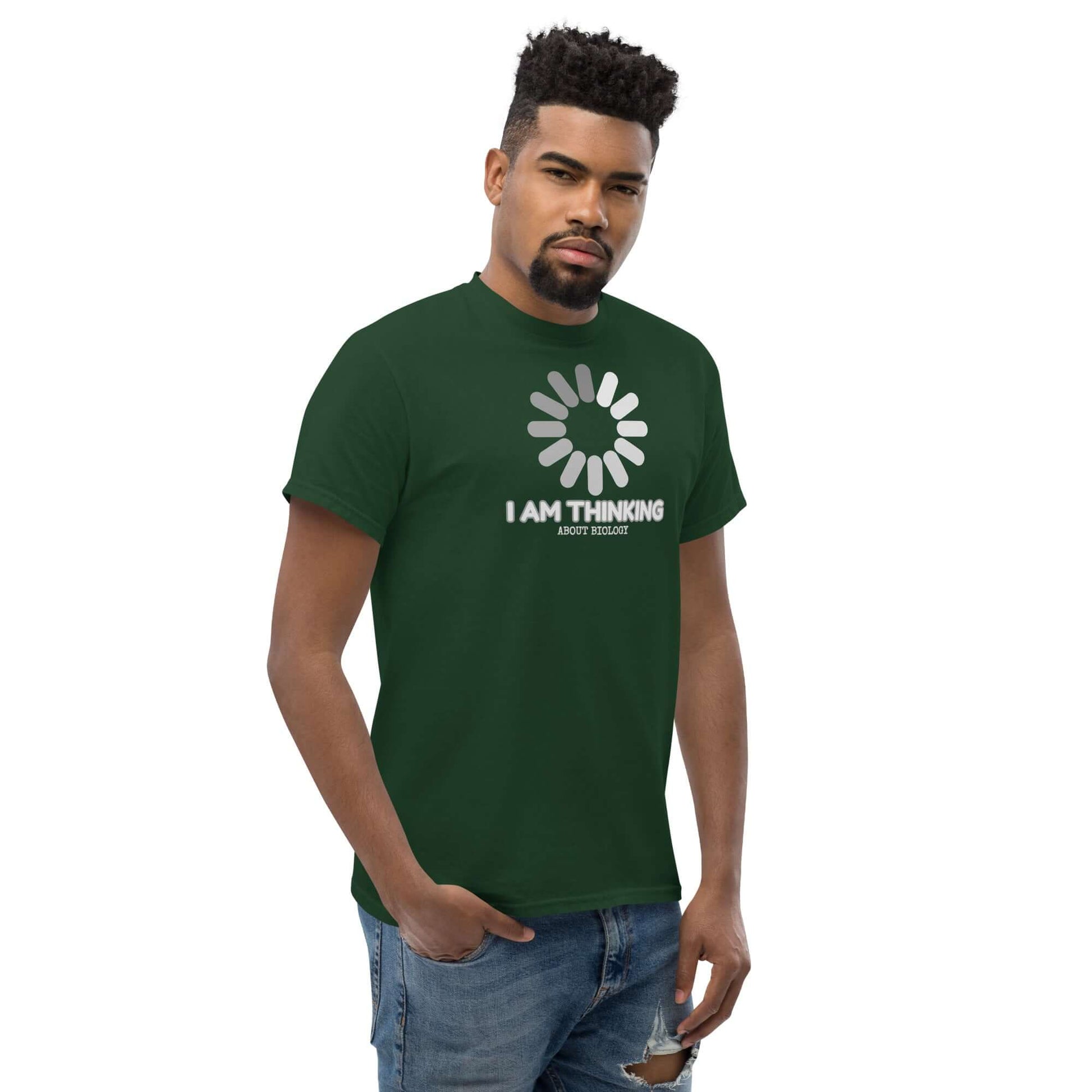 I Am Thinking About Biology Loading Screen T-Shirt | Science Process Humor Color: Red T-Shirt Size: S Apparel & Accessories Technium Foundry