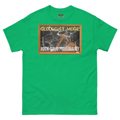 Geologist Mode: Rock-Solid Personality T-Shirt | Earth Humor Color: Irish Green T-Shirt Size: S Apparel & Accessories Technium Foundry