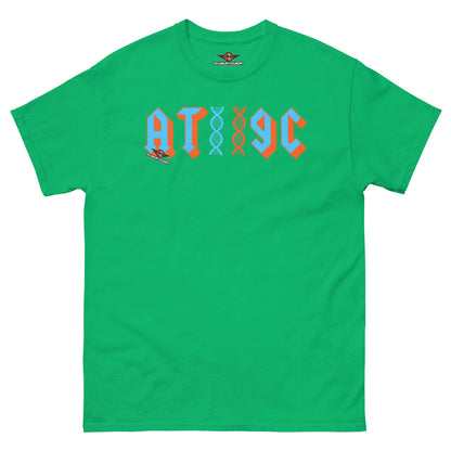 AT/GC Rock Band DNA T-Shirt | Genetics Science Humor Color: Irish Green T-Shirt Size: S Apparel & Accessories Technium Foundry