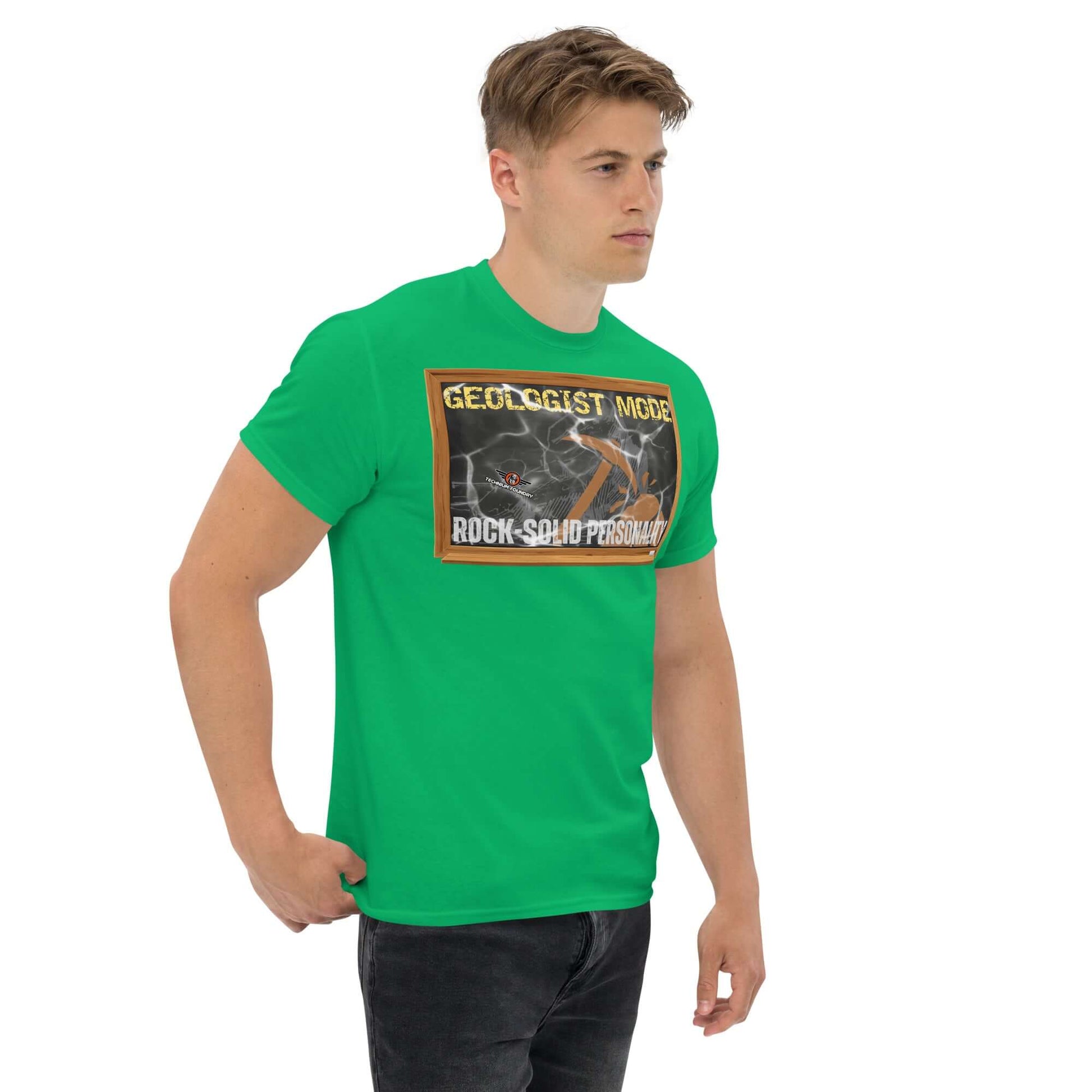 Geologist Mode: Rock-Solid Personality T-Shirt | Earth Humor Color: Black T-Shirt Size: S Apparel & Accessories Technium Foundry