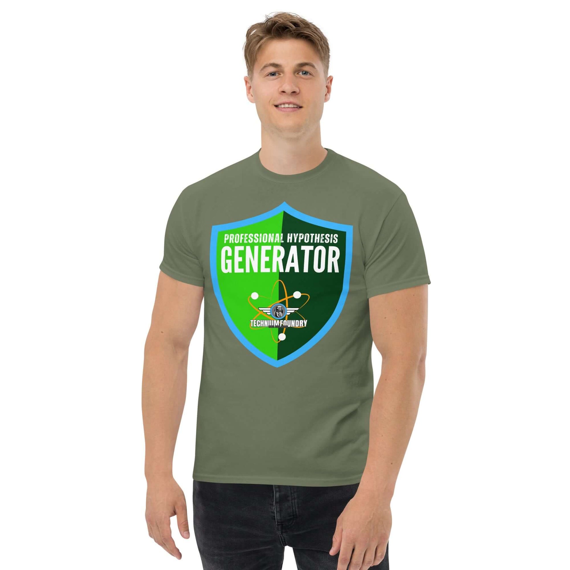 Professional Hypothesis Generator T-Shirt | Scientific Method Humor Color: Black T-Shirt Size: S Apparel & Accessories Technium Foundry