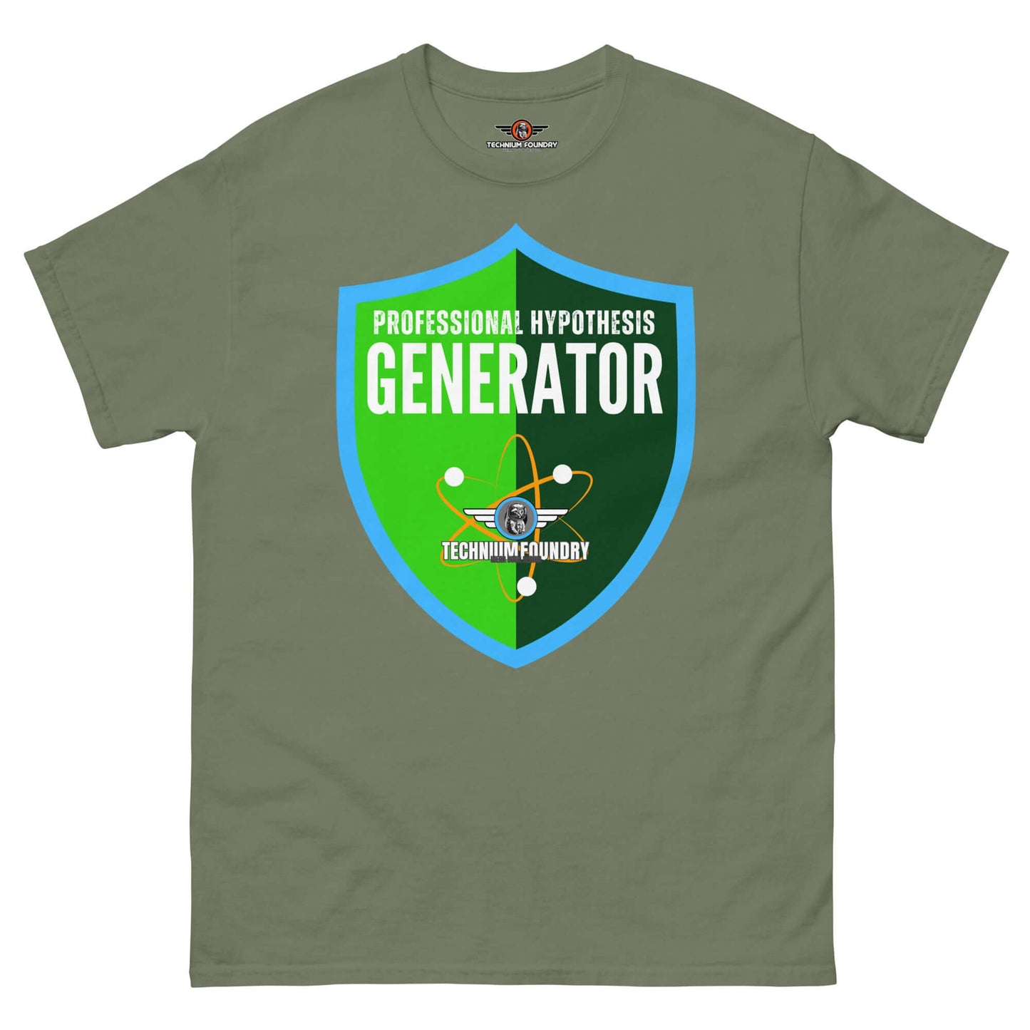 Professional Hypothesis Generator T-Shirt | Scientific Method Humor Color: Military Green T-Shirt Size: S Apparel & Accessories Technium Foundry