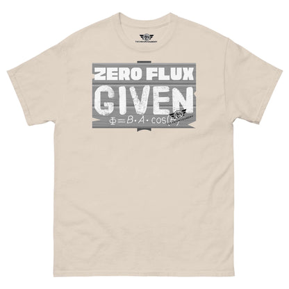 Zero Flux Given | Physics Magnetic Field Equation T-Shirt | Scientific Humor Color: Natural T-Shirt Size: S Apparel & Accessories Technium Foundry