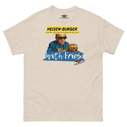 Heisen-burger with Fries T-Shirt | Breaking Physics™ Special Combo Color: Natural T-Shirt Size: S Apparel & Accessories Technium Foundry