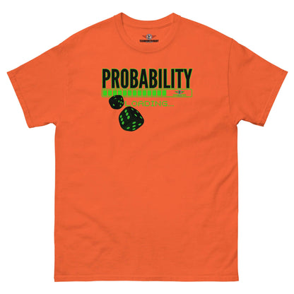 Unisex classic Probability Loading tee Color: Orange T-Shirt Size: S Apparel & Accessories Technium Foundry