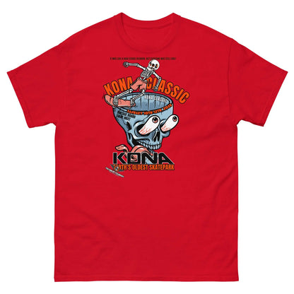 Kona Classic Skater T-Shirt | America's Oldest Skatepark Event Tee Color: Red T-Shirt Size: S Apparel & Accessories Technium Foundry