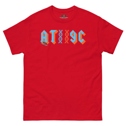 AT/GC Rock Band DNA T-Shirt | Genetics Science Humor Color: Red T-Shirt Size: S Apparel & Accessories Technium Foundry