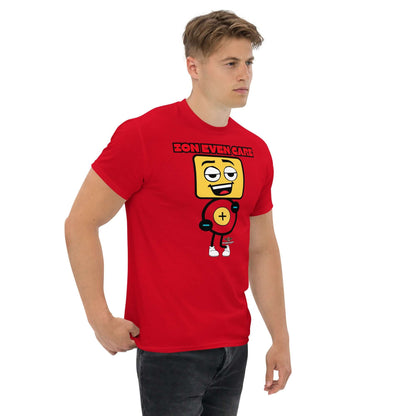 Ion Even Care T-Shirt | When Chemistry Just Can't Be Bothered | Atomic Attitude Color: Red T-Shirt Size: S Apparel & Accessories Technium Foundry