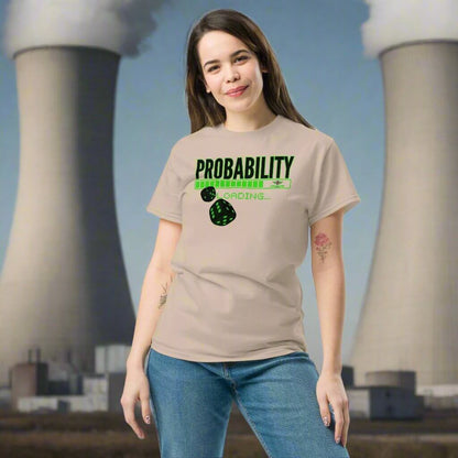 Unisex classic Probability Loading tee Color: Forest Green T-Shirt Size: S Apparel & Accessories Technium Foundry