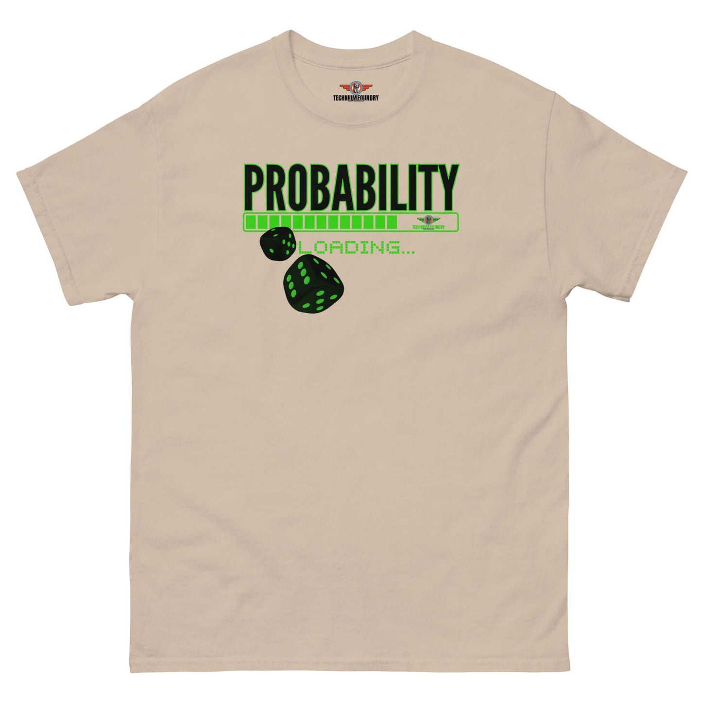 Unisex classic Probability Loading tee Color: Sand T-Shirt Size: S Apparel & Accessories Technium Foundry