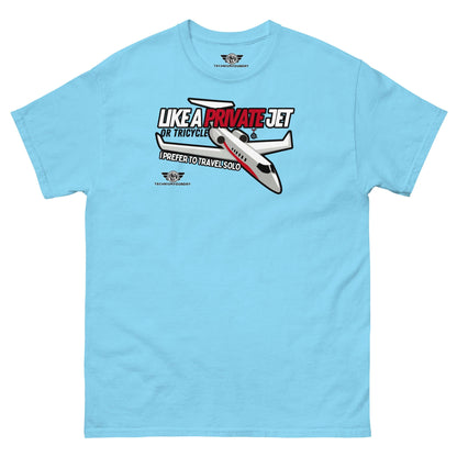 Unisex Technium Foundry-Dyed The Introvert's Flight Plan T-shirt Color: Sky T-Shirt Size: S Apparel & Accessories Technium Foundry