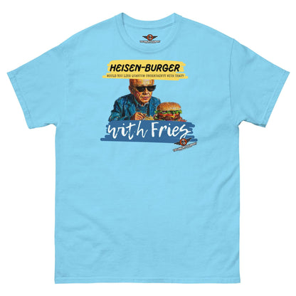 Heisen-burger with Fries T-Shirt | Breaking Physics™ Special Combo Color: Sky T-Shirt Size: S Apparel & Accessories Technium Foundry