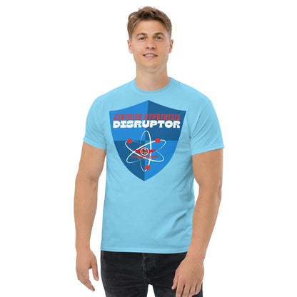 Certified Hypothesis Disruptor T-Shirt | Scientific Shield Design Color: Black T-Shirt Size: S Apparel & Accessories Technium Foundry