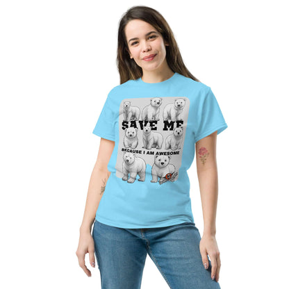 Save Polar Bears They're Awesome T-Shirt | Wildlife Color: Black T-Shirt Size: S Apparel & Accessories Technium Foundry