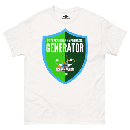 Professional Hypothesis Generator T-Shirt | Scientific Method Humor Color: White T-Shirt Size: S Apparel & Accessories Technium Foundry