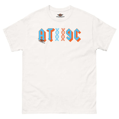 AT/GC Rock Band DNA T-Shirt | Genetics Science Humor Color: White T-Shirt Size: S Apparel & Accessories Technium Foundry