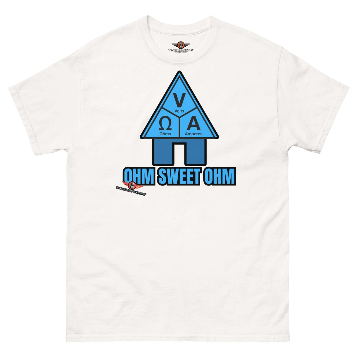 Ohm Sweet Ohm T-Shirt | Electrical Engineering Humor Color: White T-Shirt Size: S Apparel & Accessories Technium Foundry