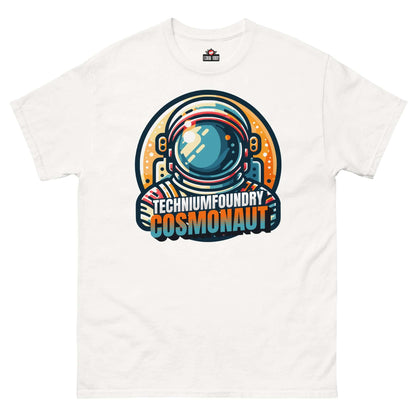 Technium Foundry Cosmonaut T-Shirt with vintage astronaut helmet graphic and colorful retro design.