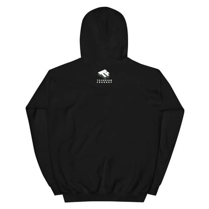 Black Catronaut Hoodie, Mission Control Edition by Technium Foundry, featuring space-themed design on the back.