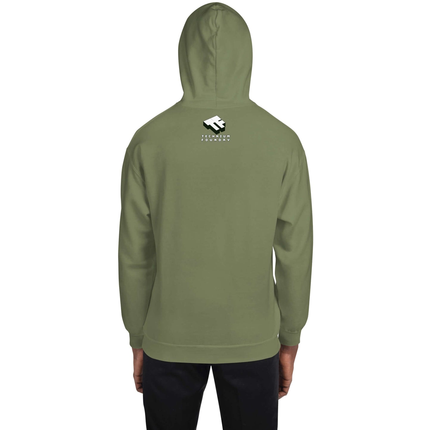 Green Mathematical Relationship Counseling Hoodie by Technium Foundry with logo on back.