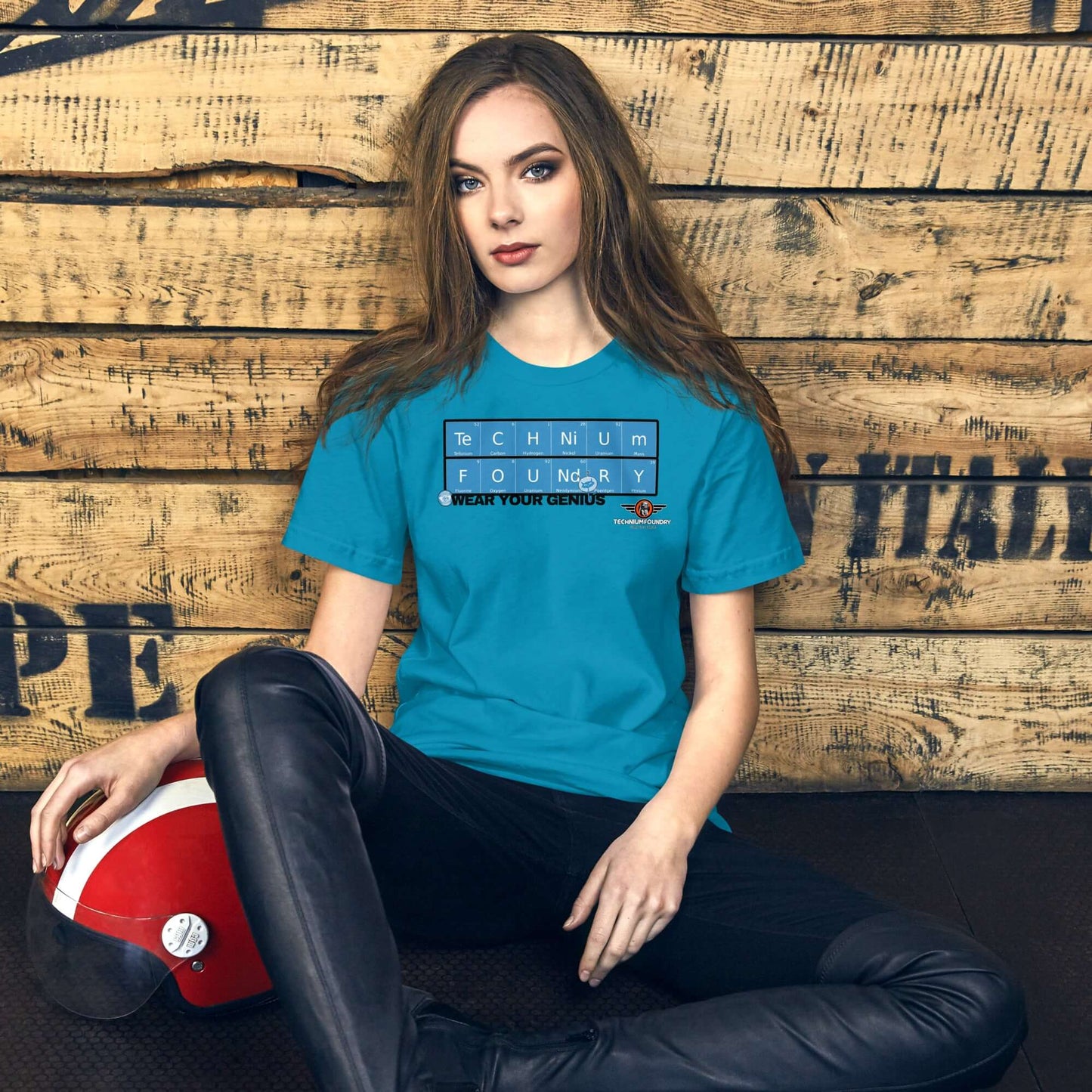 Unisex Garment-Dyed Technium Foundry Periodic Elements T-Shirt Color: Aqua T-Shirt Size: M Apparel & Accessories Technium Foundry