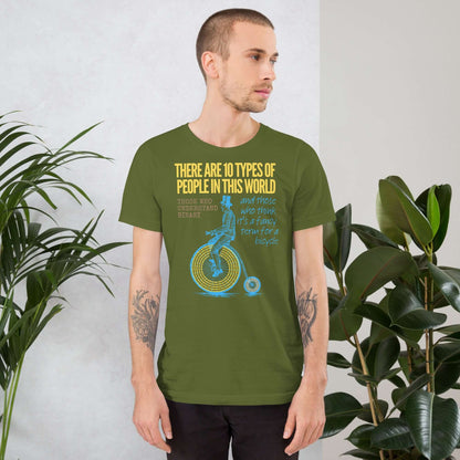 Geeky Binary Code T-Shirt | Technium Foundry Color: Olive T-Shirt Size: S Apparel & Accessories Technium Foundry