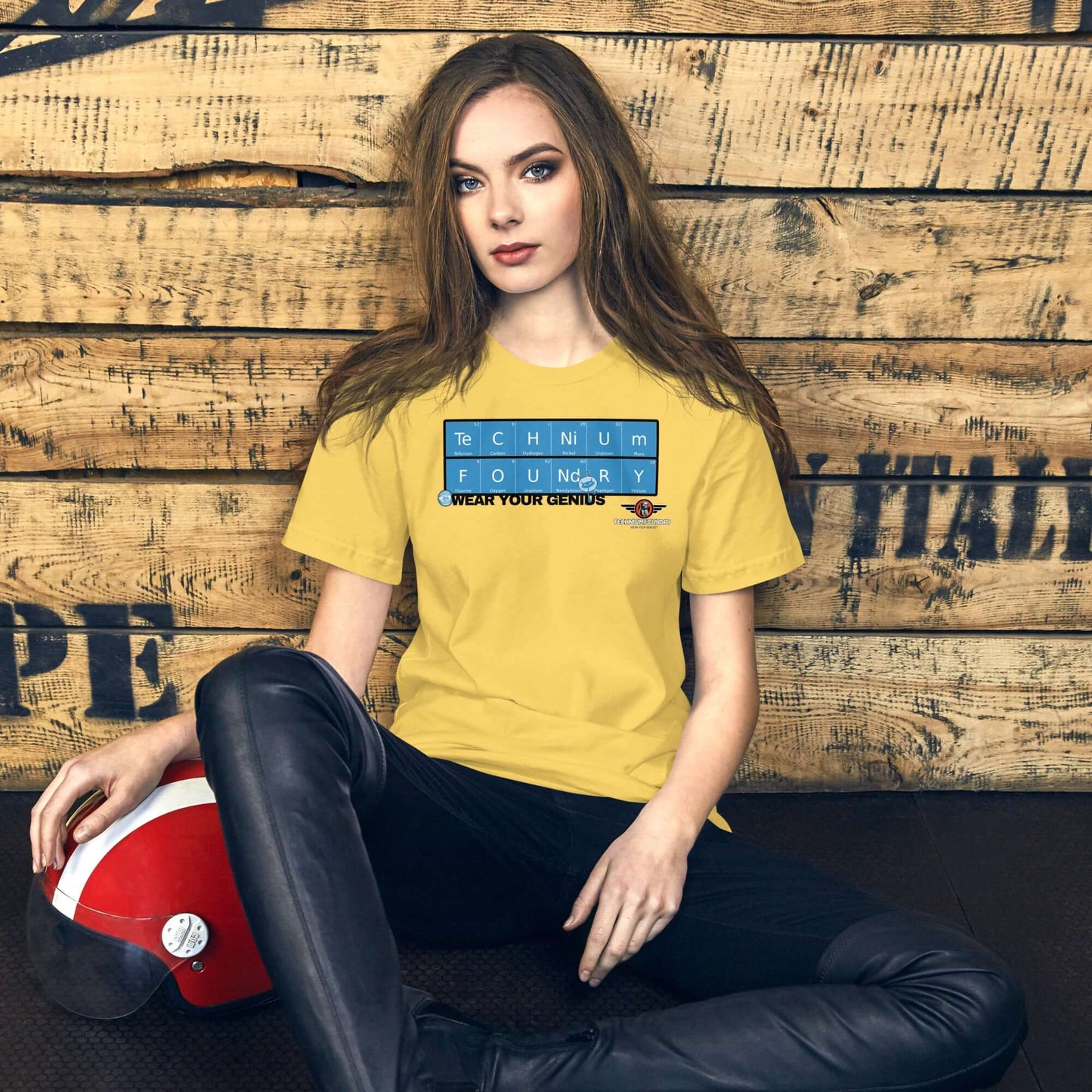 Unisex Garment-Dyed Technium Foundry Periodic Elements T-Shirt Color: Yellow T-Shirt Size: S Apparel & Accessories Technium Foundry