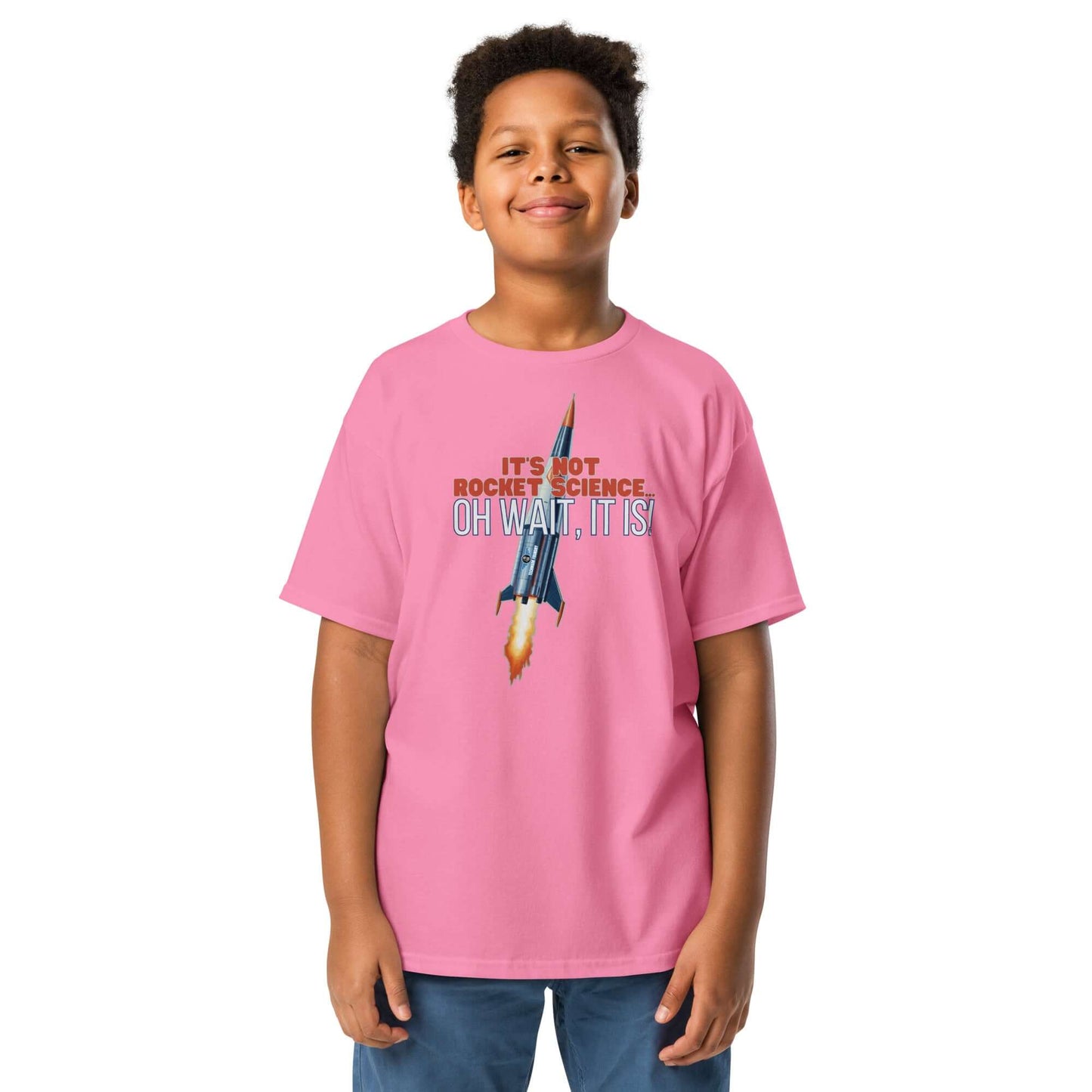 Rocket Science Humor Tee - Where Wit Takes Off Color: Azalea Size: XS Technium Foundry